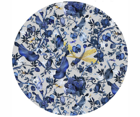 Biophillia Blue Round Rug Moooi
