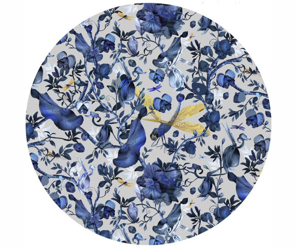 Biophillia Blue Round Rug Moooi