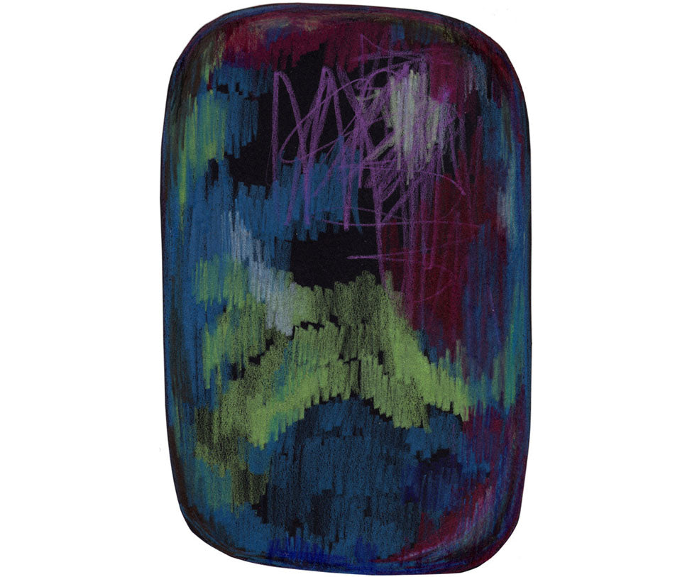 Scribble Black / Green / Blue Rug Moooi