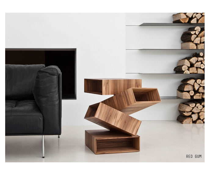 Porro Balancing Boxes Side Table Red Gum