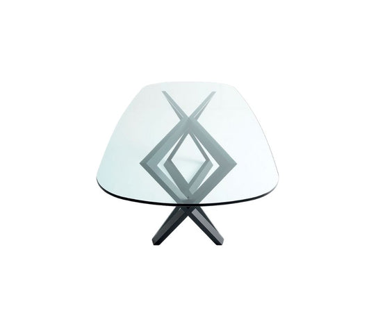 Bross Italia Bridget Dining Table Glass Top