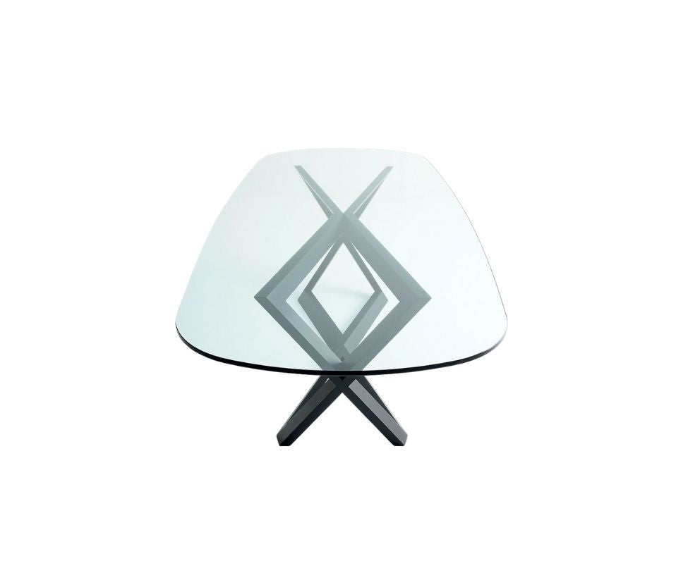 Bross Italia Bridget Dining Table Glass Top