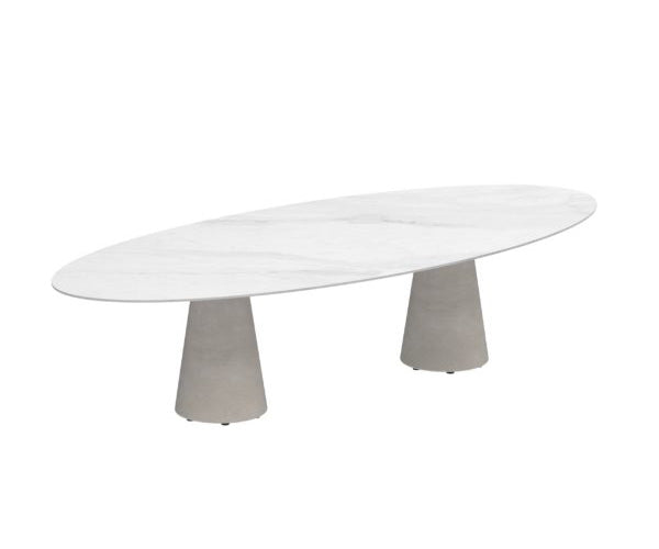 Conix Oval Concrete Table | Royal Botania