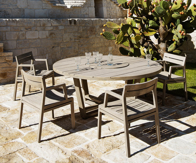 High end Costes Round Dining Table by Ethimo Casa Design