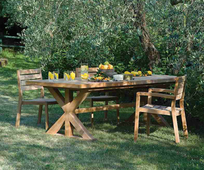 High end Cronos Teak Extendable Dining Table by Ethimo Casa Design