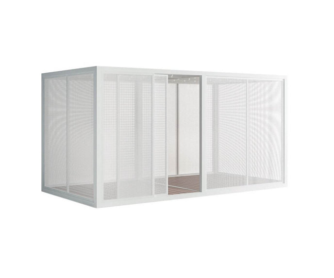 High end Perforated Sheet Sidewall Pavilion by Gandia Blasco Casa Design