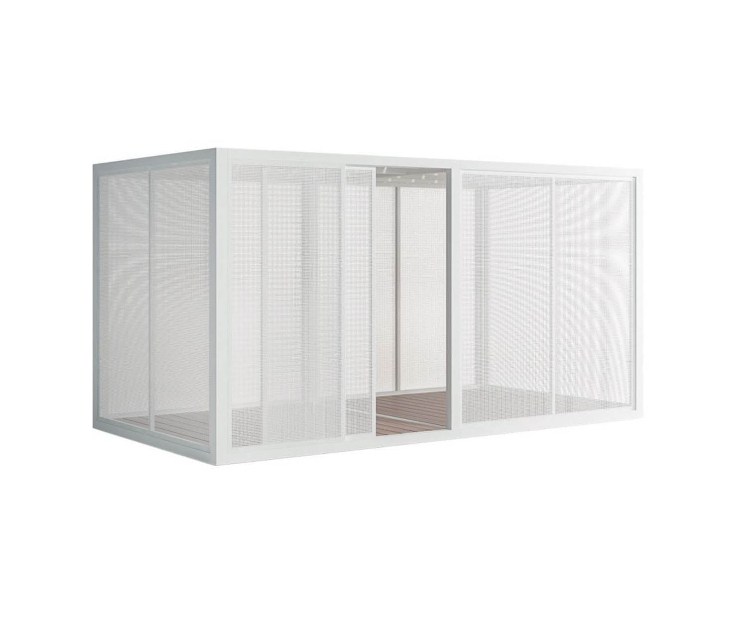 High end Perforated Sheet Sidewall Pavilion by Gandia Blasco Casa Design
