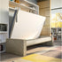 High end Circe Wall Bed With Sofa by Clei Casa Design