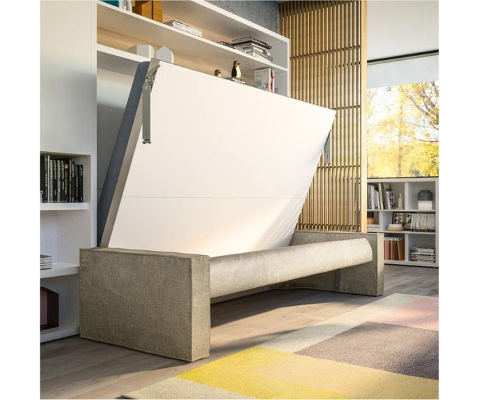 High end Circe Wall Bed With Sofa by Clei Casa Design