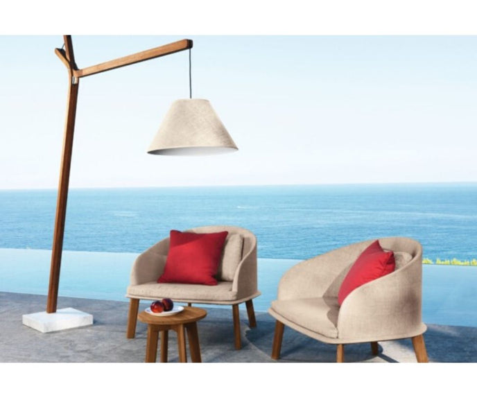 High end Cleo Teak Floor Lamp by Talenti Casa Design