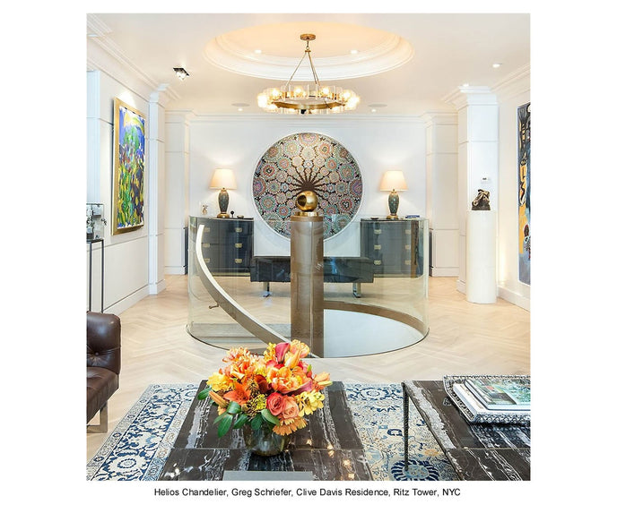 High end Helios Chandelier by Zia Priven Casa Design