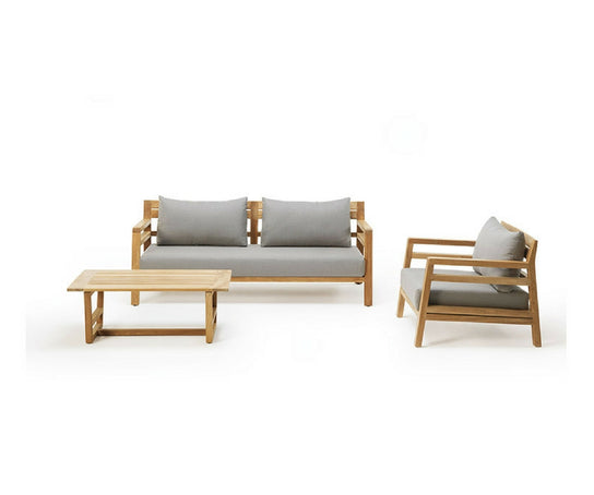 High end Costes 3-Seater Teak Sofa by Ethimo Casa Design