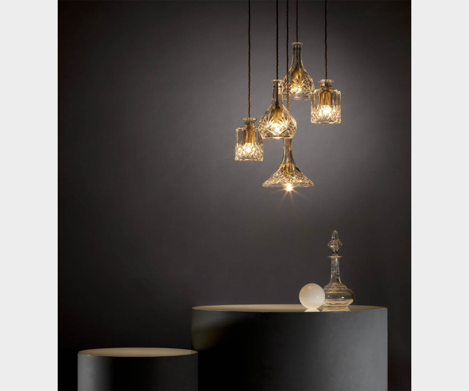High end Decanter Light 5 Piece Chandelier by Lee Broom Casa Design