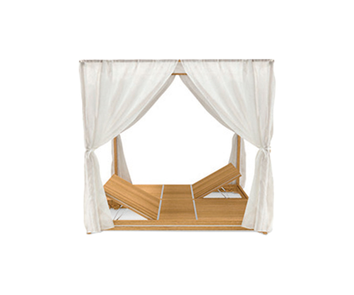 High end Essenza Double Canopy Sun Lounger by Ethimo Casa Design