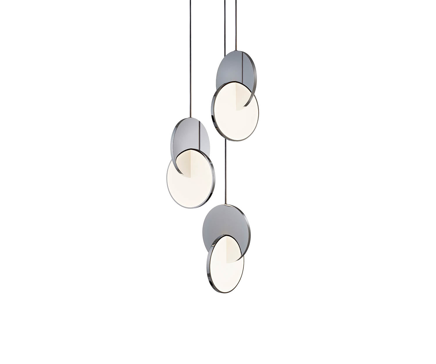 High end Eclipse Chandelier 3 Piece Chrome by Lee Broom Casa Design