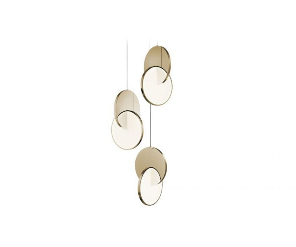 High end Eclipse Chandelier 3 Piece Gold by Lee Broom Casa Design