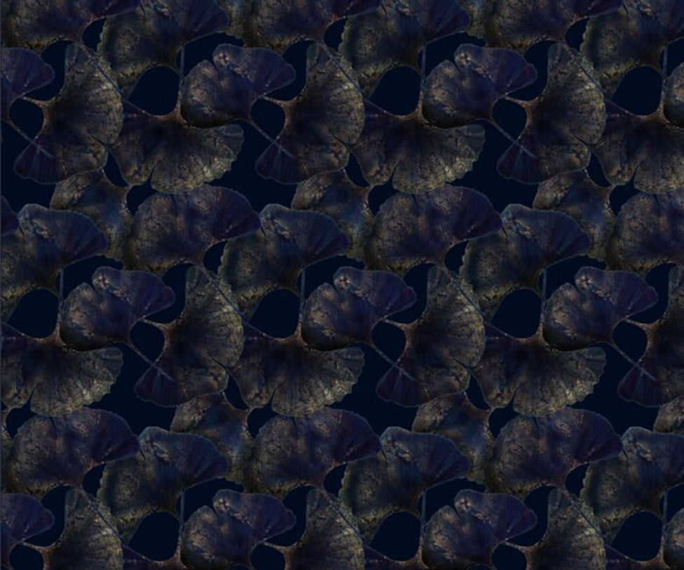 Ginko Leaf Blue Broadloom Moooi