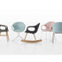 High end Elephant Wood Base Dining Armchair by Kristalia Casa Design