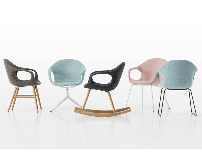 High end Elephant Wood Base Dining Armchair by Kristalia Casa Design