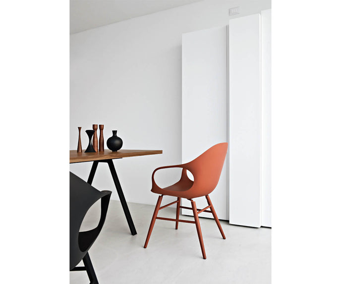 High end Elephant Wood Base Dining Armchair by Kristalia Casa Design