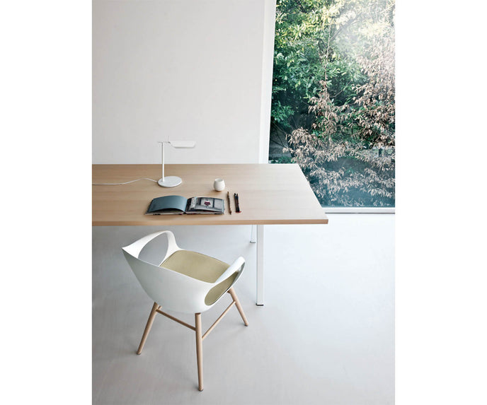 High end Elephant Wood Base Dining Armchair by Kristalia Casa Design