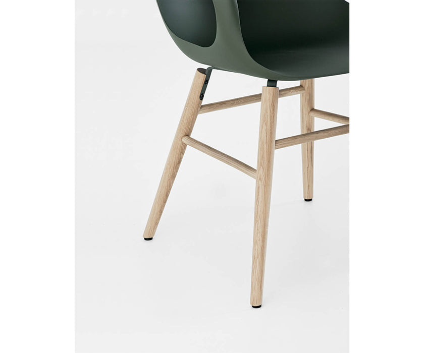 High end Elephant Wood Base Dining Armchair by Kristalia Casa Design