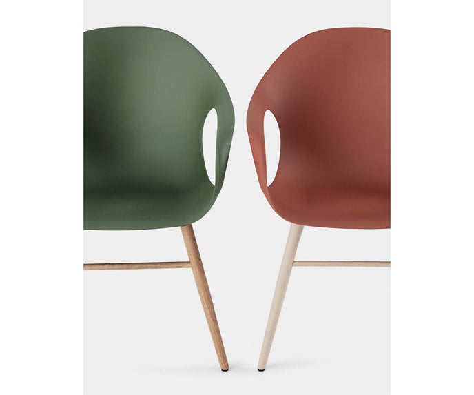 High end Elephant Wood Base Dining Armchair by Kristalia Casa Design