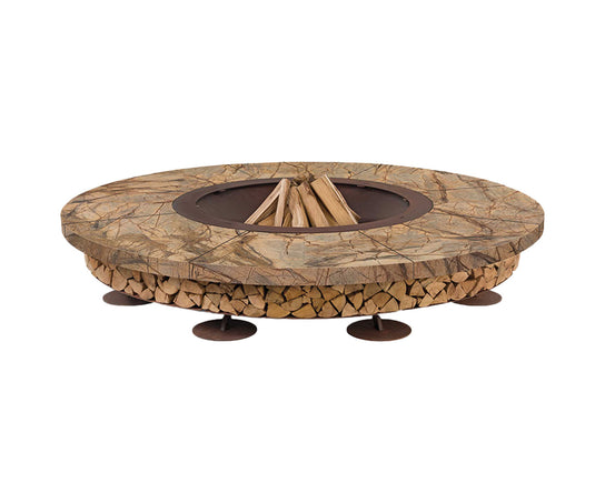 High end Ercole Rainforest Marble Fire Pit by AK47 Design Casa Design
