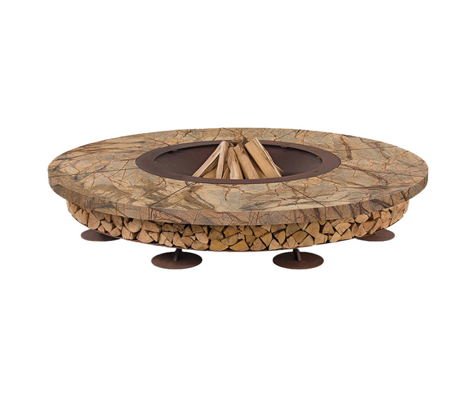 High end Ercole Rainforest Marble Fire Pit by AK47 Design Casa Design