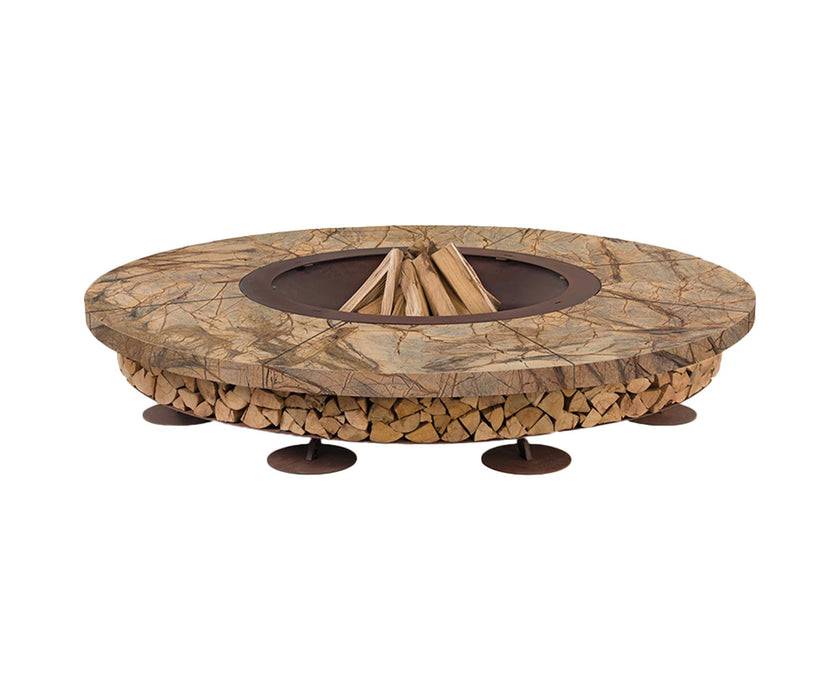 High end Ercole Rainforest Marble Fire Pit by AK47 Design Casa Design