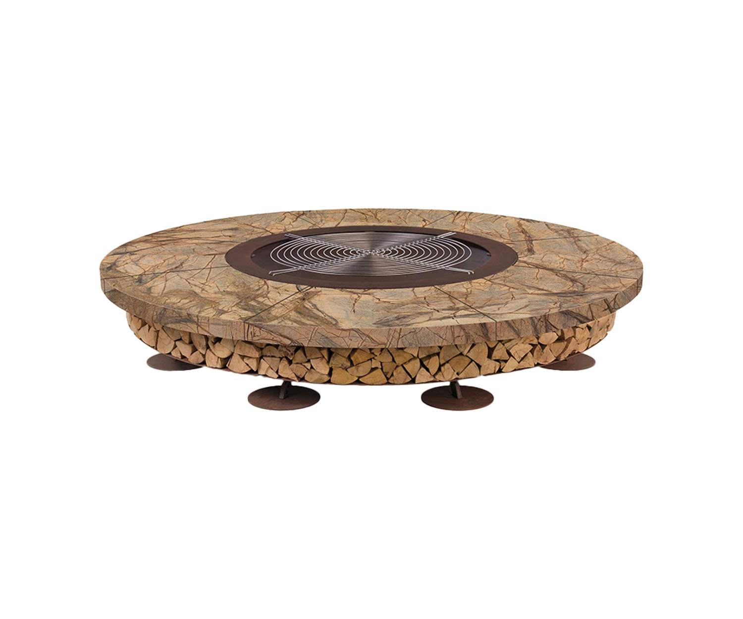 High end Ercole Rainforest Marble Fire Pit by AK47 Design Casa Design
