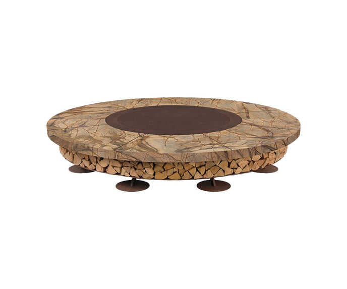 High end Ercole Rainforest Marble Fire Pit by AK47 Design Casa Design