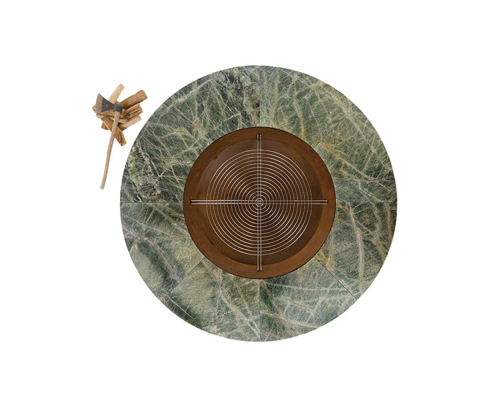 High end Ercole Rainforest Marble Fire Pit by AK47 Design Casa Design