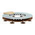 High end Ercole Teakwood Marble Fire Pit by AK47 Design Casa Design