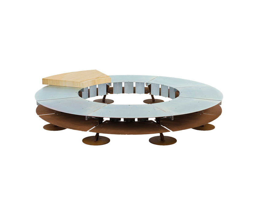 High end Ercole Teakwood Marble Fire Pit by AK47 Design Casa Design