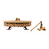 High end Ercole Teakwood Marble Fire Pit by AK47 Design Casa Design