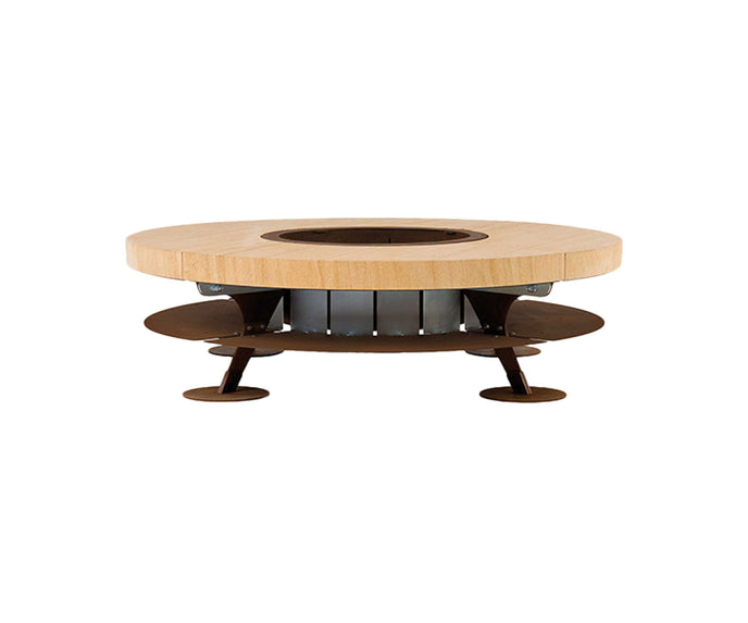 High end Ercole Teakwood Marble Fire Pit by AK47 Design Casa Design