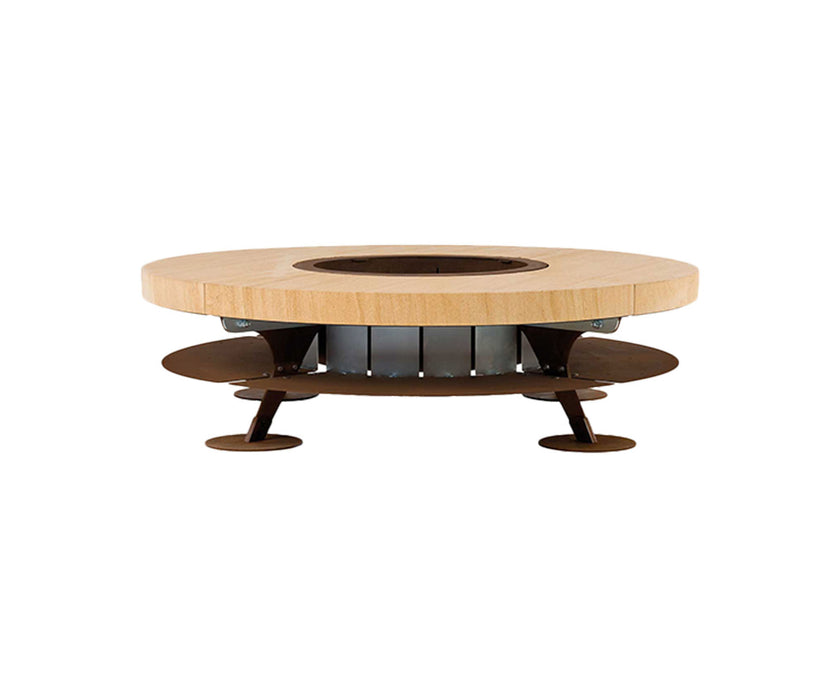 High end Ercole Teakwood Marble Fire Pit by AK47 Design Casa Design