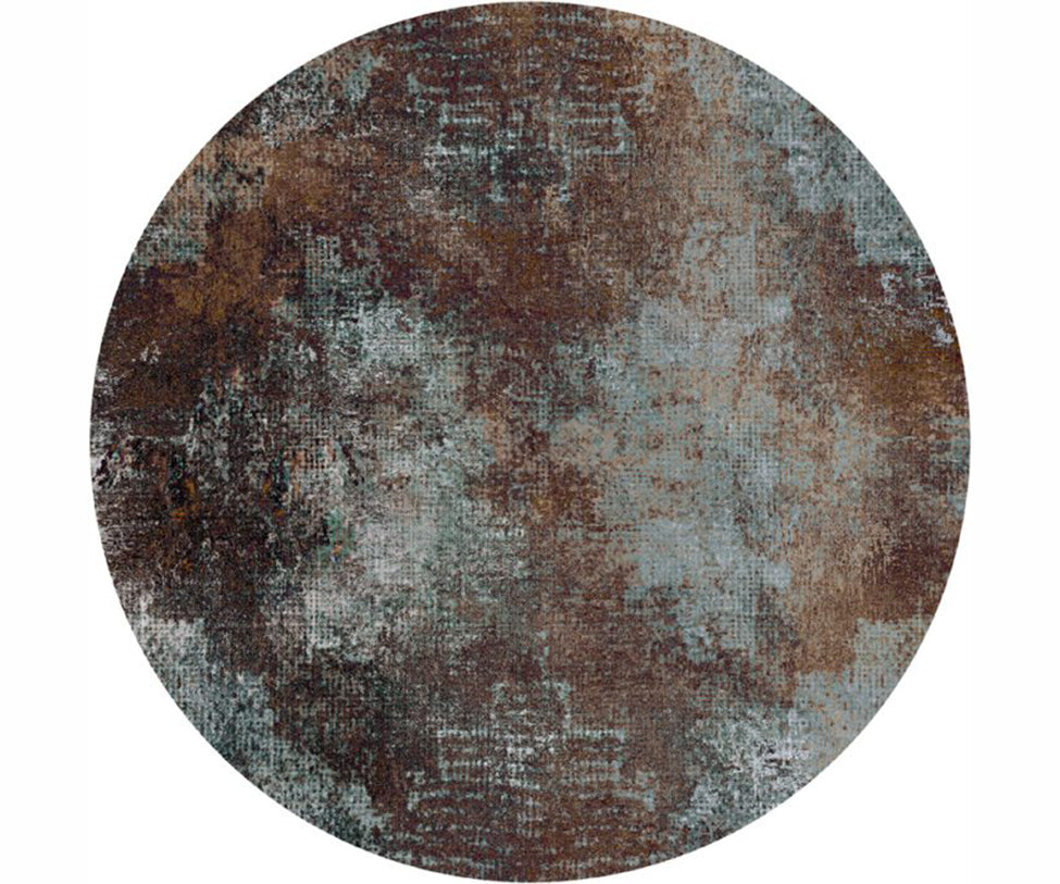 Erosion Rust Round Rug Moooi