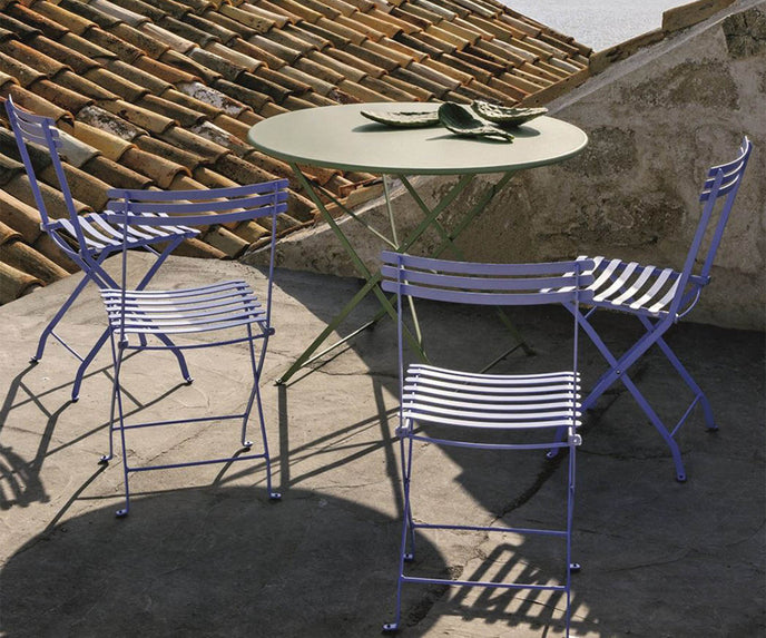 High end Flower 105 Round folding Table by Ethimo Casa Design