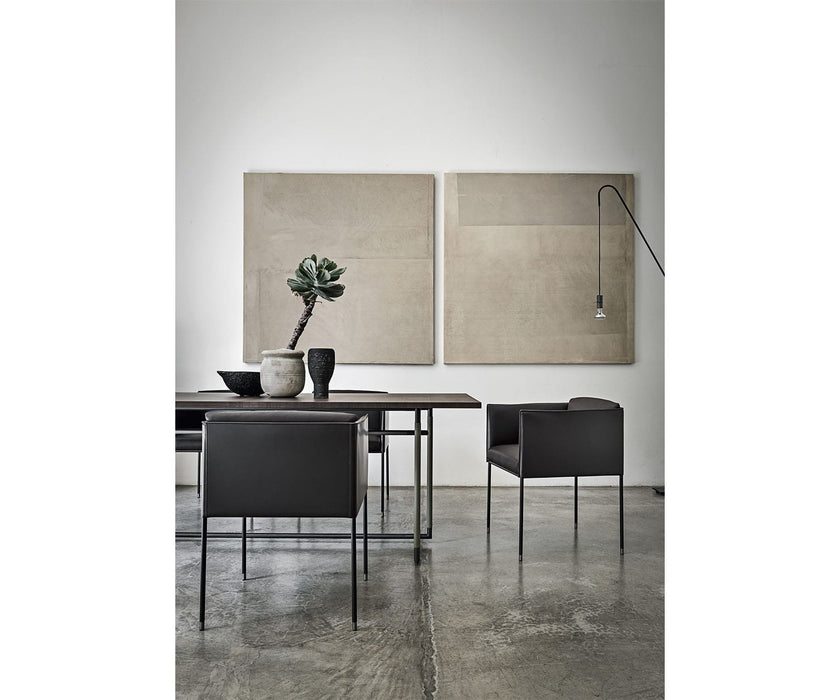 High end Square Dining Armchair by Frag Casa Design