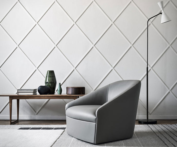 High end Hollow Swivel Lounge Armchair by Frag Casa Design