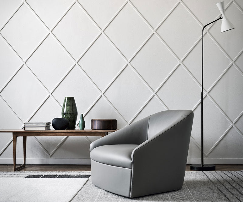 High end Hollow Swivel Lounge Armchair by Frag Casa Design