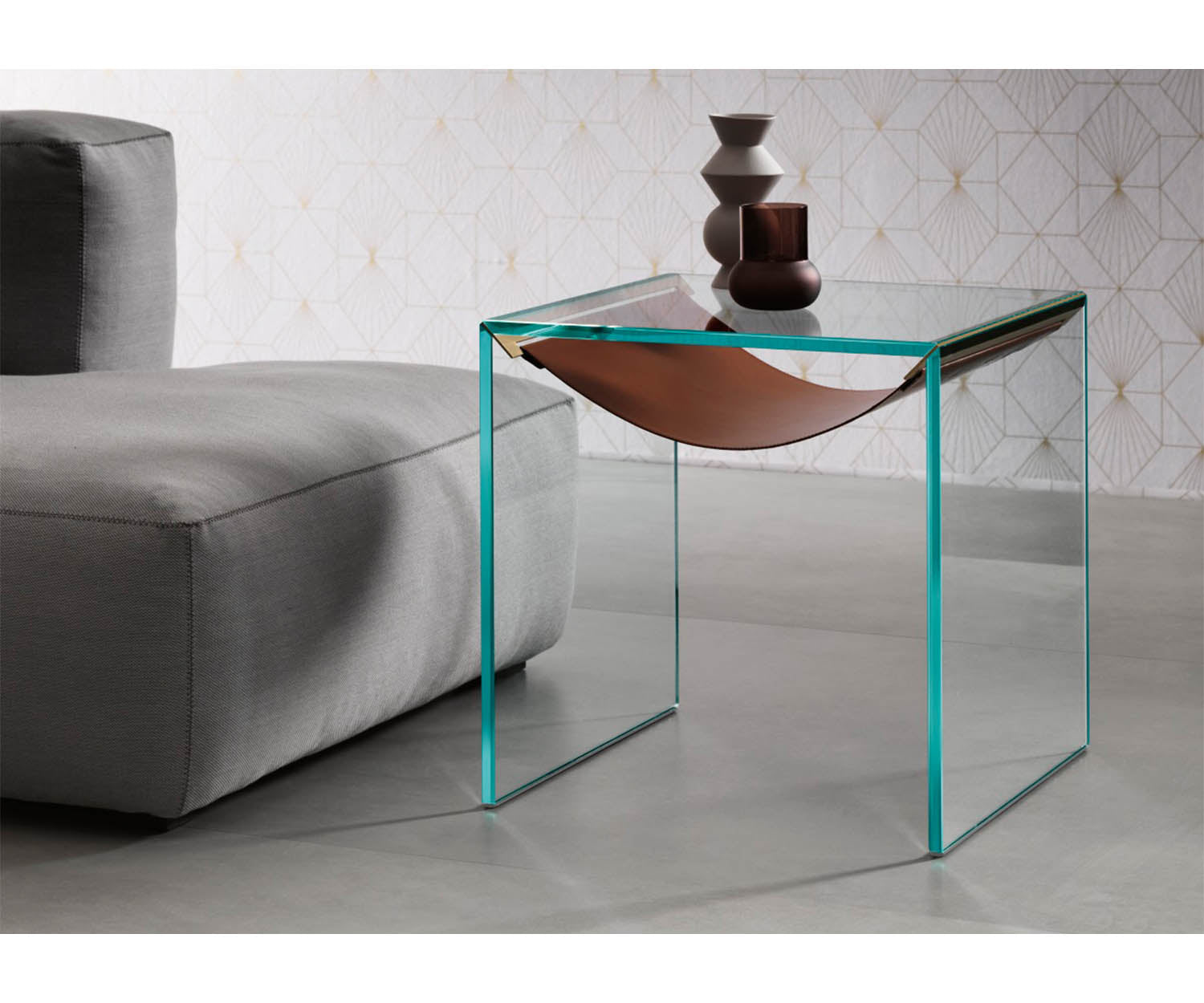 Tonelli Penrose Glass Office Desk, Glass