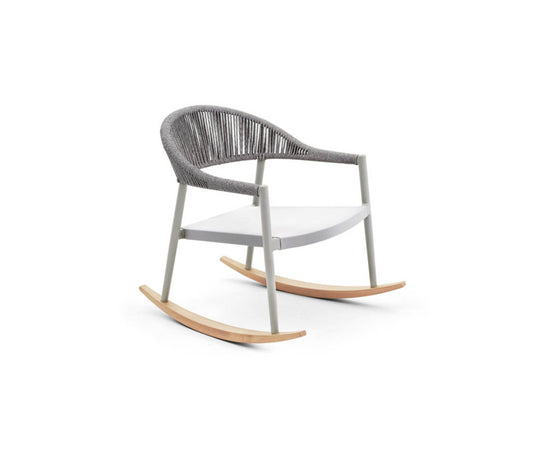 High end Clever Rocking Armchair by Varaschin Casa Design