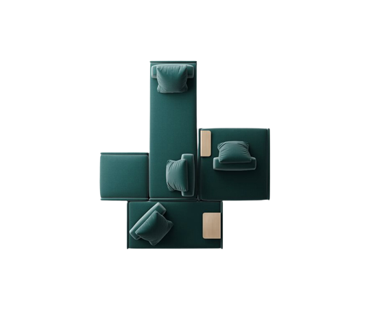 Lilas Mosaïque Modular Seating System | Gallotti&Radice 