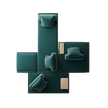 Lilas Mosaïque Modular Seating System | Gallotti&Radice 