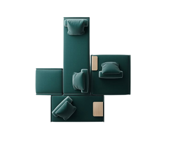 Lilas Mosaïque Modular Seating System | Gallotti&Radice 