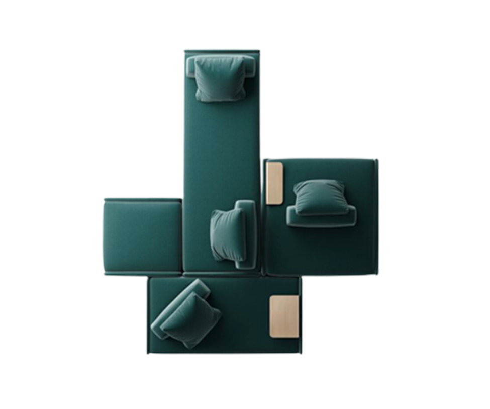 Lilas Mosaïque Modular Seating System | Gallotti&amp;Radice 