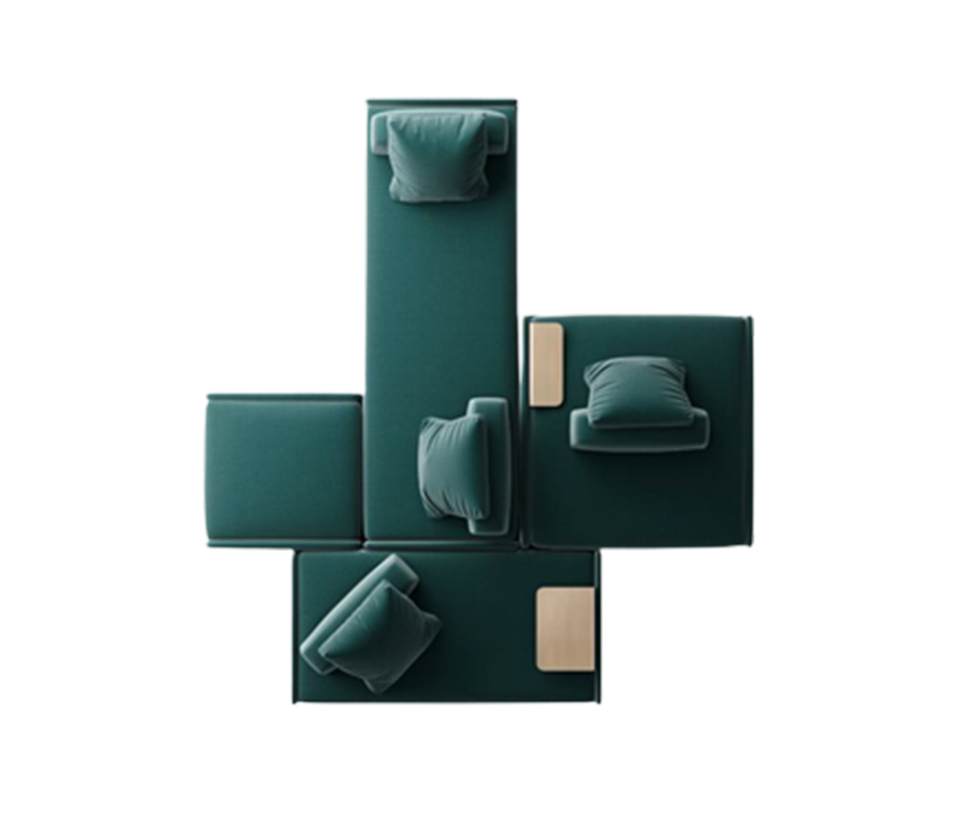 Lilas Mosaïque Modular Seating System | Gallotti&Radice 